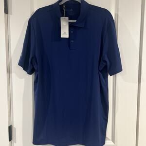 Adidas Polo Golf Short Sleeve Polo Shirt Men’s Large Navy Blue